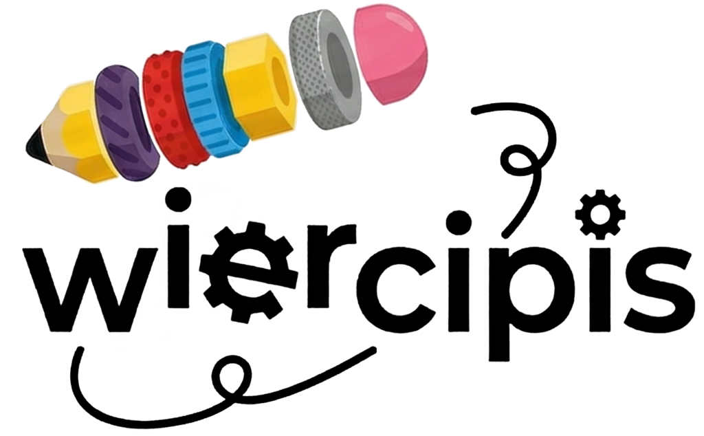 Logo Wiercipis - modułowy długopis antystresowy do nauki i zabawy.
