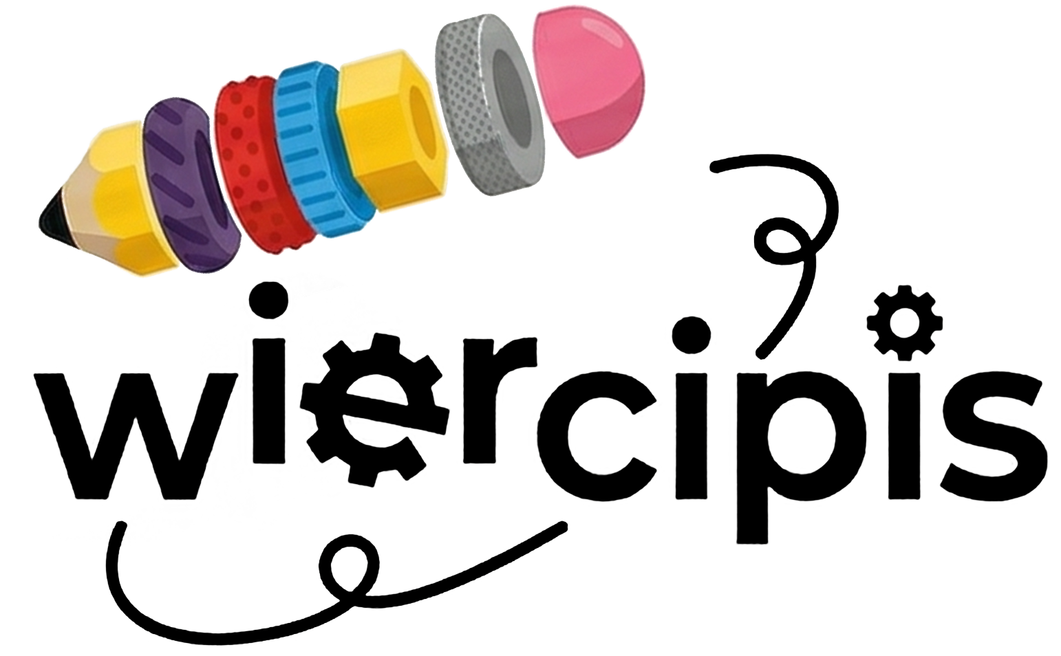 Logo Wiercipis - modułowy długopis antystresowy do nauki i zabawy.