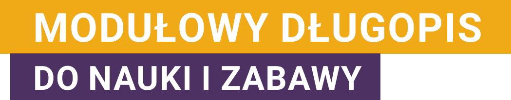 Napis: Modułowy długopis do nauki i zabawy. Główne hasło promujące gadżet antystresowy Wiercipis.
